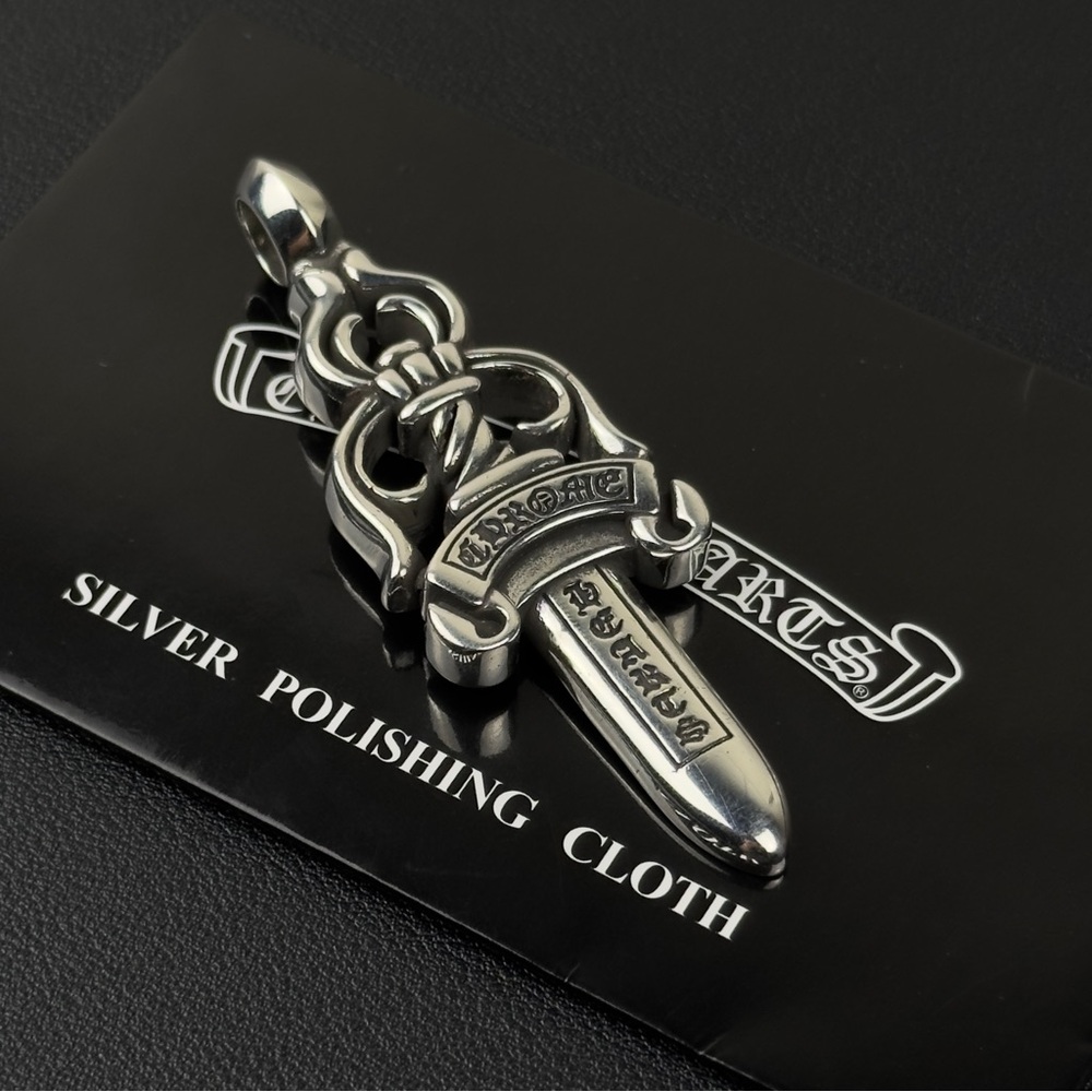 Chrome Hearts Large Dagger Pendant For Necklace 925 Silver